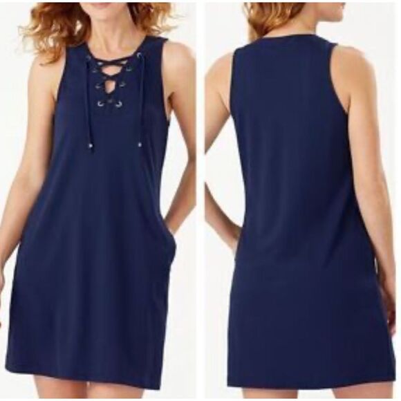 TOMMY BAHAMA Lace Up Spa Dress NWT - Picture 1 of 8